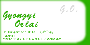 gyongyi orlai business card